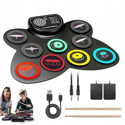 Elektronisches Schlagzeug Wiederaufladbares Digitales Roll-up Drum Kit mit 9 Pad