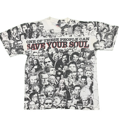 Save Your Soul Vintage T Shirt 90s Rap AOP Oneita Jesus Love