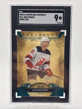 2020-21 UD Artifacts - Jack Hughes #16 Aqua /45 SGC 9
