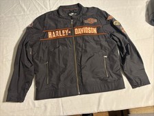 Vintage Harley Davidson Jacket Mens 2XL Black Nylon Motorcycle Cold WeatherBiker