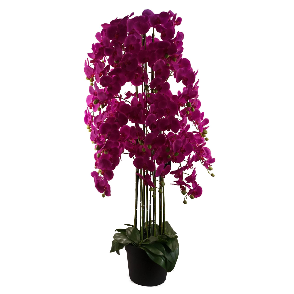 Giant Purple Artificial Orchid Plant Real Touch 189 Flowers with Pot 150cm - Image 2