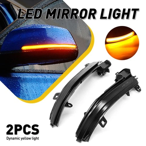 Smoked Mirror Turn Side Signal Blink Lights Sequential For BMW 3 4 2 1 Series i3