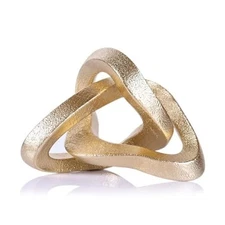  Infinity Knot Sculpture Knot Decor Object, Abstract Knick Knacks Coffee Gold