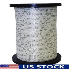 USA Made Pull Tape 1250 Lb 1/2 in Flat Rope 1000 FT Pre-Lubricated Duct Cutting