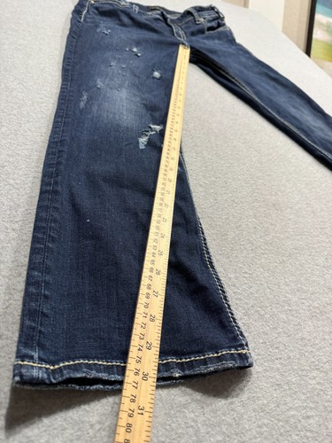 Silver Jeans Co. Jeans donna Suki dritto 34x32 blu punto spesso invecchiato - Foto 18 di 19