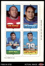 1969 Topps 4-in-1 Football Jim Nance 8 - NM/MT