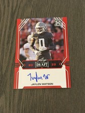 2022 Leaf Draft Autographs Red #BA-JW3 JAYLEN WATSON Auto Signed Rookie Card RC. rookie card picture