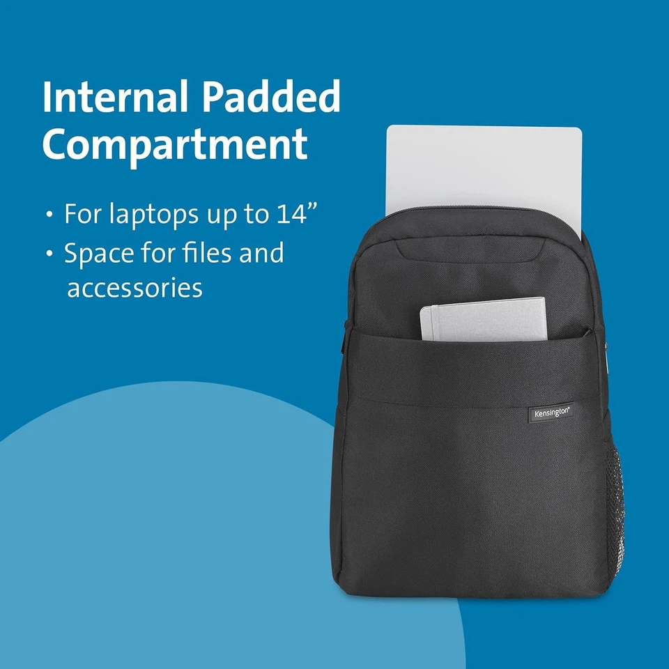 Kensington Gepolsterte Laptoptasche, für Damen & Herren, Notebook-Rucksack mit g - Bild 3 von 4