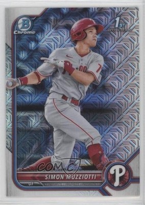 2022 Bowman Mega Box Mojo Refractor Simon Muzziotti #BCP-40 Rookie RC 0c6