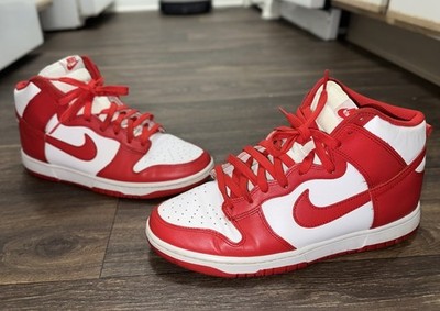 Mens 10 - Nike Dunk High Championship University Red White DD1399-106 Clean 