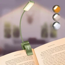 Gritin 9 LED Rechargeable Book Light for Reading in Bed - Eye Caring 3 Color ...