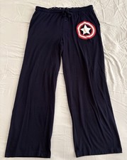 Avengers Captain America Shield Pajama Lounge Sleep Pants Marvel Mens XL Pockets