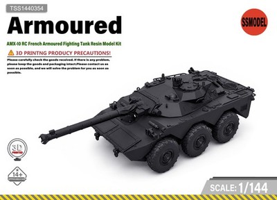 SSMODEL 1/144 AMX-10 RC French Armoured Fighting Tank Resin Model Kit TSS1440354