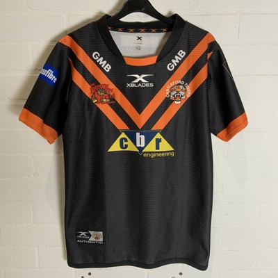 Herren X Blades 17/18 Castleford Tigers Rugby League Shirt Größe S guter Zustand 