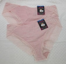 NWT set of 2 MAIDENFORM cotton stretch TANGA dmcs59 PINK lace X- LARGE/8
