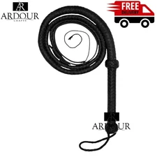 Indiana Jones Bullwhips 06 Feet Heavy Duty Cowhide Leather Bull Whips 12 Plaits