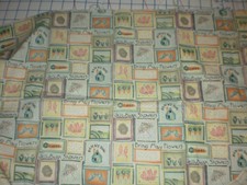 Vintage 1996 Bunny Bear Patch Daisy Kingdom cotton Quilt Fabric 1.94 yards