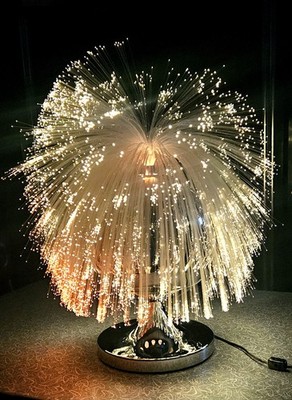 Large Fantasia Fiber Optic Lamp Sunburst Model 4000 Colors Mid-Century Modern