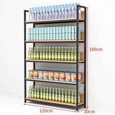 Double-Sided Island Shelf Adjustable Shelves Double Sided Display Rack