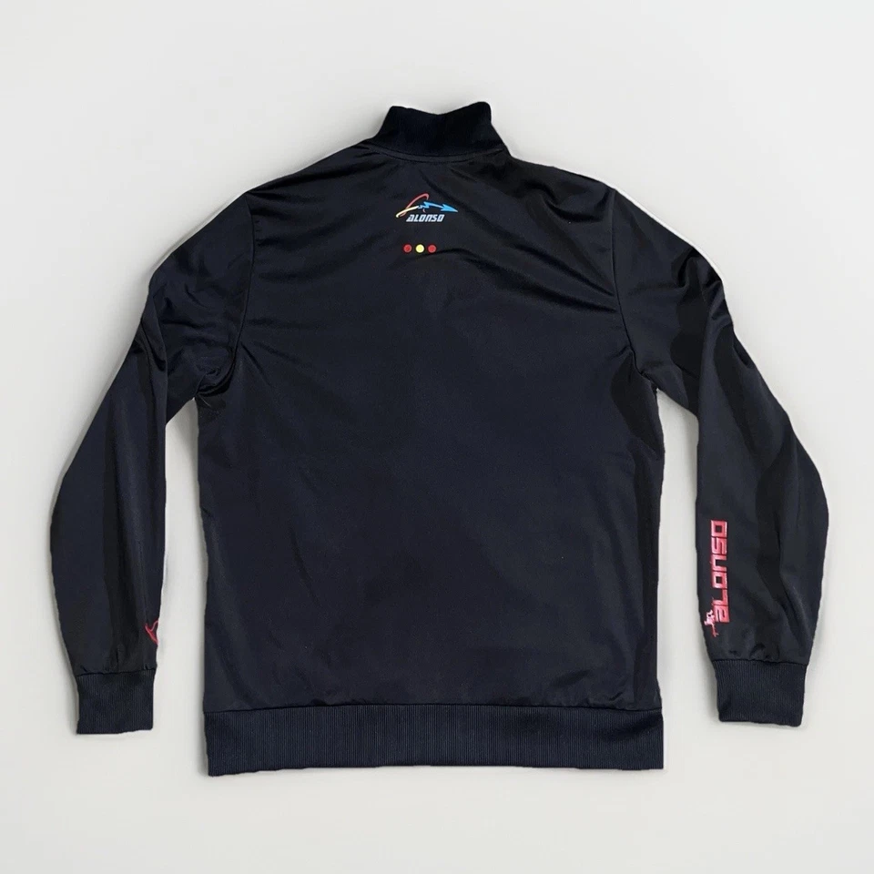 Puma Ferrari Fernando Alonso Track Jacket Full Zip Racing F1 Black Red Men’s L - Image 2 of 4