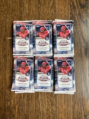 2024 Topps Chrome 25 Loose Unopened Base Packs SEALED UNOPENED LOT OF 25 Packs