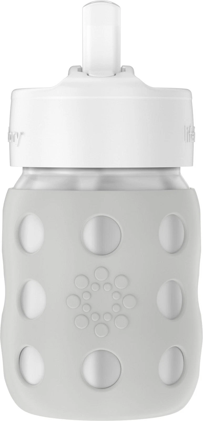 Stainless Steel Wide Neck Baby Bottle with Pivot Straw 12 Months and Up