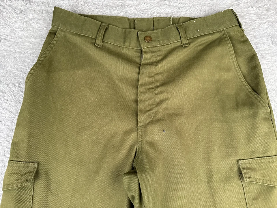 VINTAGE Boy Scouts Pants Men 30 Green Official Uniform Twill Cotton 30x33 - Image 4 of 4