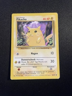 Pokemon Pikachu 58/102 Base Set 1999 Deutsch Pokémon TCG