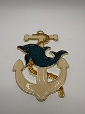 Dolphin Anchor Suncatcher Nautical Stained Glass Style Window Decor