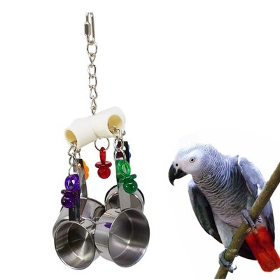 Acryl Käfig Anhänger Vogel Zubehör Spielzeug Wellensittich Vogel Kauen Beißen Spielzeug
