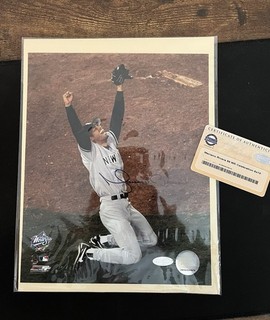 Mariano Rivera Autographed 8”x10” World Series Celebration. Steiner Sports COA