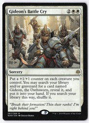 Gideon's Battle Cry - War of the Spark - #267/264 - Rare