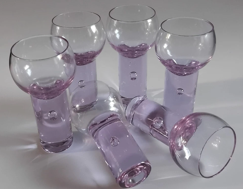 6 BICCHIERI DA APERITIVO DESIGN SERGIO ASTI CHAMELEON IN ALESSANDRITE - Immagine 2 di 4