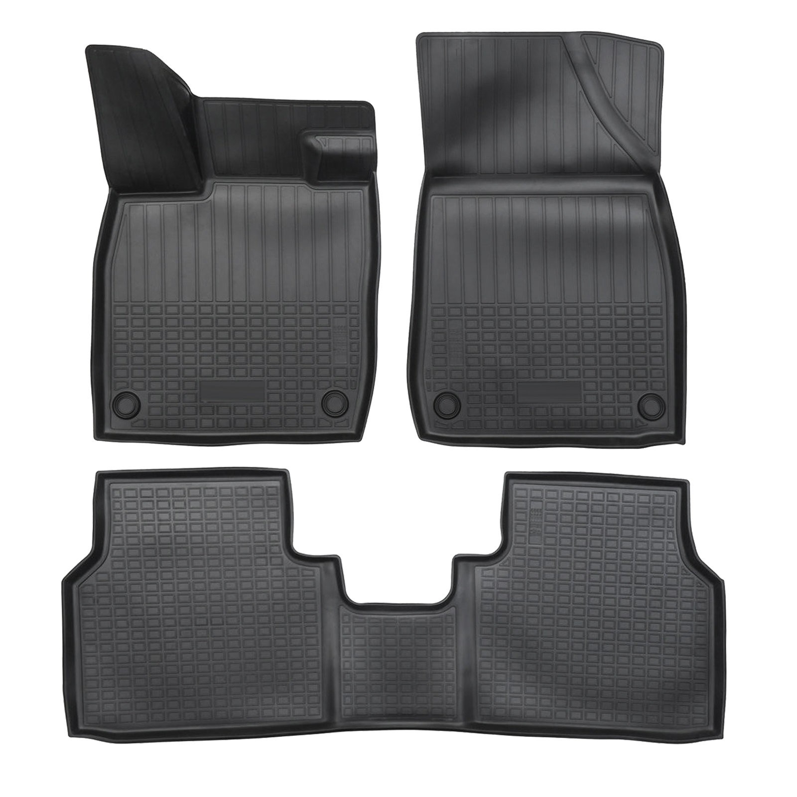 Tapis en caoutchouc 3D étanche avec rebords hauts pour Volkswagen ID4 lavable