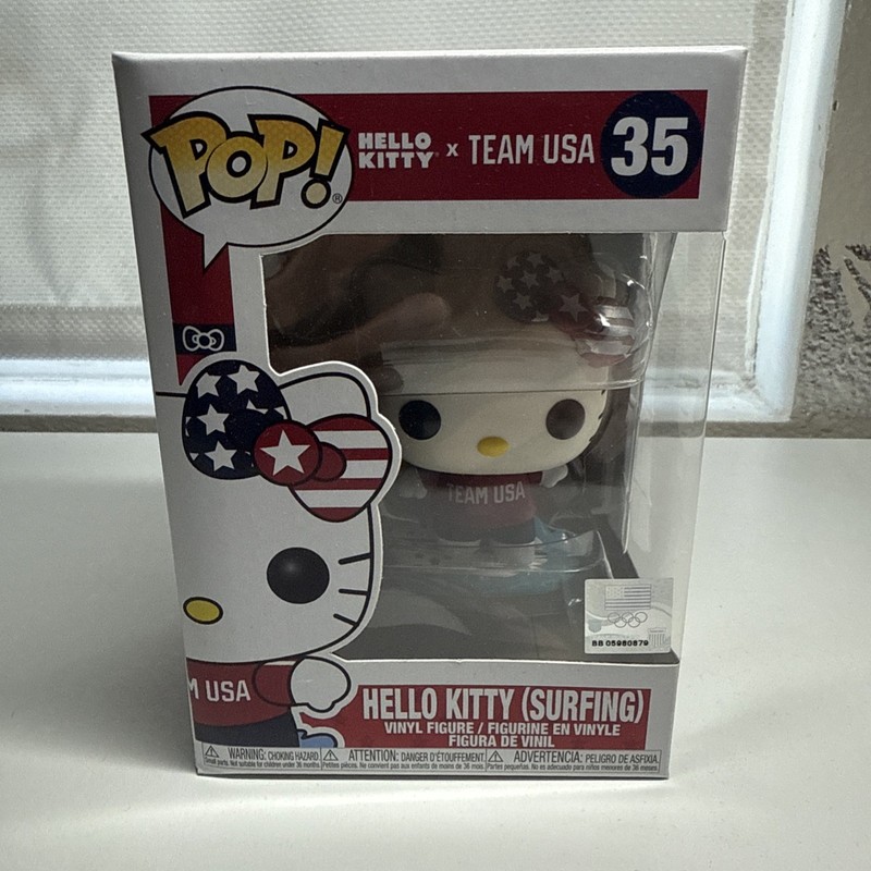 Funko POP Hello Kitty x Team USA Surfing Vinyl Figure #35 Olympics NIB POP!