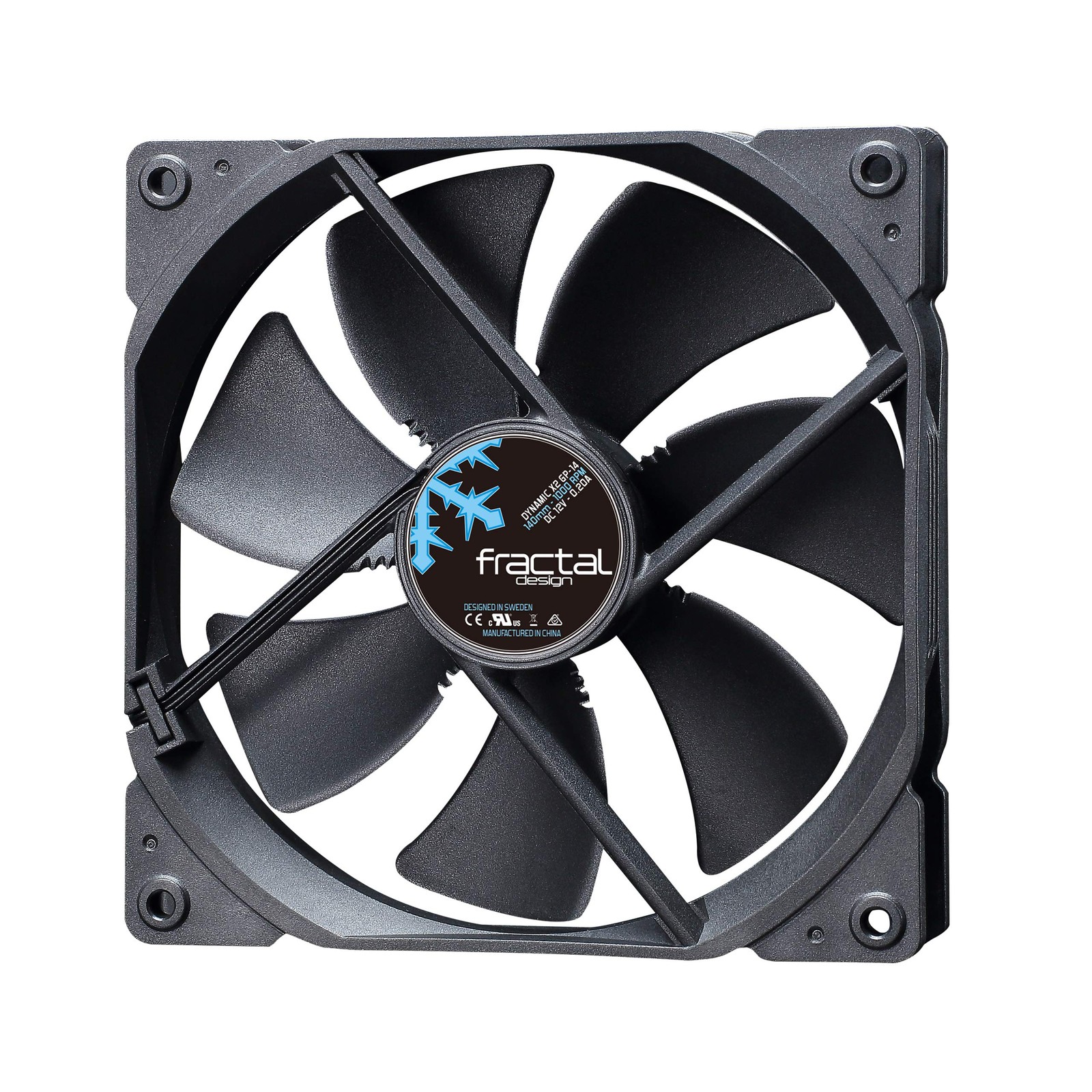 Ventilateur boitier PC 140mm à fort flux d'air Dynamic X2 GP-14 noir