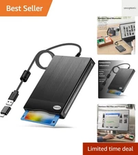 Floppy Disk Reader, 3.5 inch USB Type A&C External Floppy Disk Drive, 3 1/2 F...