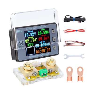 DROK Digital Multimeter, DC 8-100V 100A Battery Monitor 12V 24V 36V 48V 60V V...
