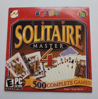 Solitaire Master 4 PC CD-ROM eGames 2003 games for Windows 95/98/2000/XP