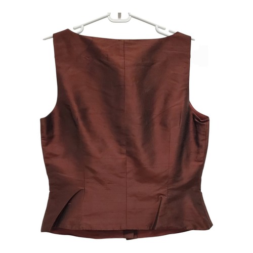 Talla 8 Nuevo Hugo Buscati Victoria's Secret 2 piezas Traje de Seda Top Falda Blusa - Imagen 3 de 7
