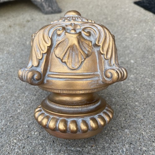 Vintage Rowley Alexa Stair Steps Finial Gold Wood Custom Decorative Hardware - Picture 5 of 10