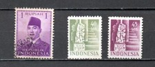INDONÉSIE 1949 - TIMBRES OBLITÉRÉS ET COMME NEUF SANS GOMME
