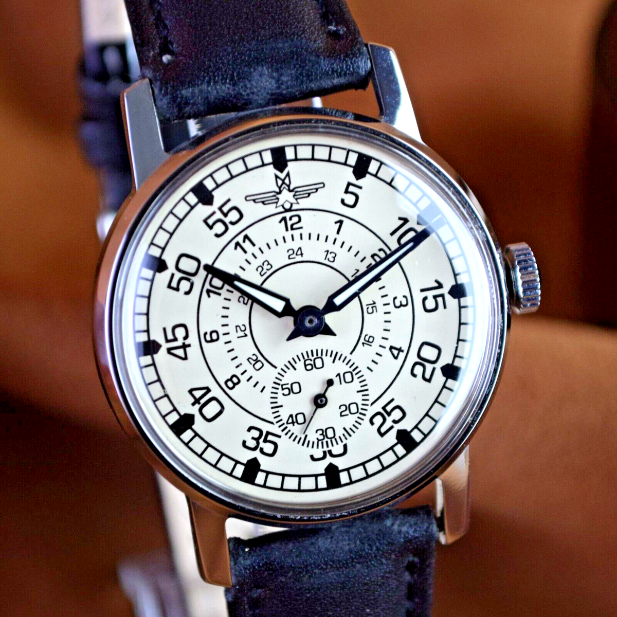Soviet Watch Pobeda Pilot Wings ZIM Men`s Mechanical MILITARY 