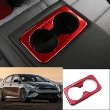 For Kia K3 Forte 2019-2023 Gloss Red Rear Water Cup Holder Panel Cover Trim 1pcs