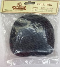 Vintage Tallina  s Doll Wig Black 12  Style 801 Made In China