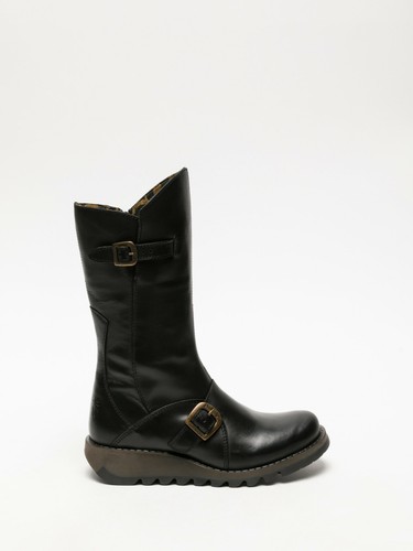 Fly London Mes 2 Womens Black Leather Boots EU41