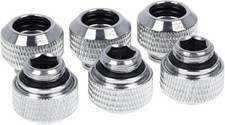 Alphacool Eiszapfen 12mm HardTube Compression Fitting G1/4 - Knurled - Sixpack