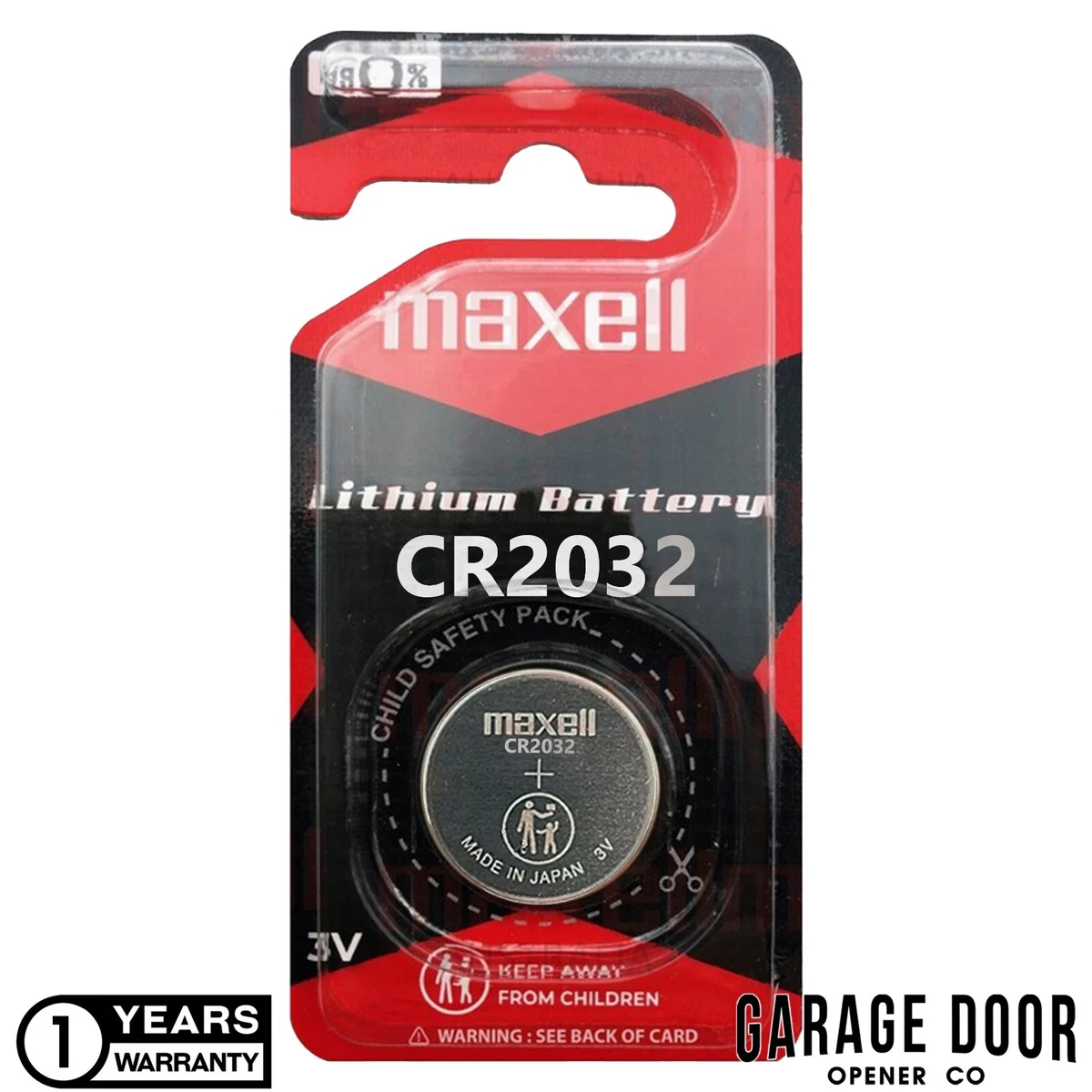 Maxell CR2032 3V Lithium Coin Button Battery - DL2032  ECR2032  KCR2032  BR2032