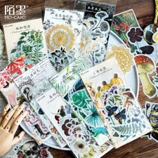 Vintage Natural Collection Washi Paper Stickers Junk Journal Scrapbooking Crafts