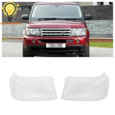 For 2006-2009 Land Rover Range Rover Sport Pair Headlight Headlamp Lens Cover